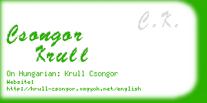 csongor krull business card